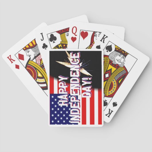 独立記念日カード トランプ (裏面)