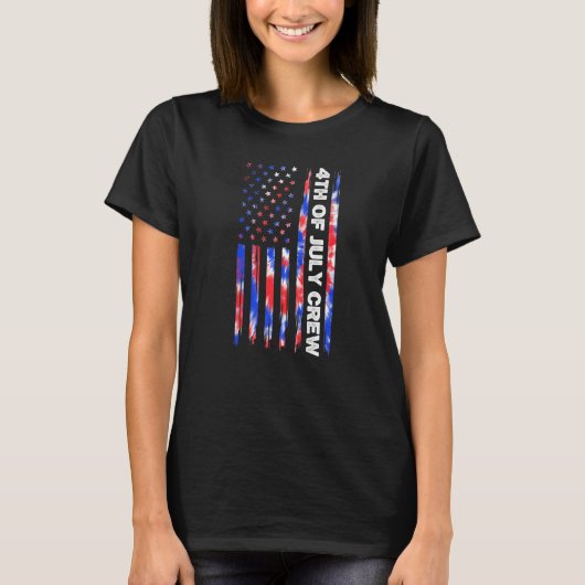独立記念日クルー おそろい ファミリー タイダイ アメリカン Tシャツ (正面)