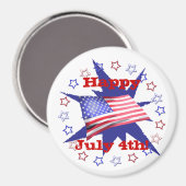 独立記念日スターサークル マグネット (正面/裏面)