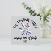 独立記念日パーソナライズされた名 シーズンカード (スタンド正面)