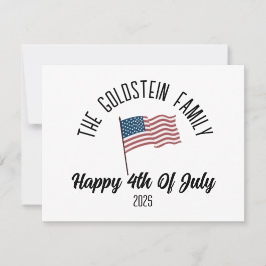 独立記念日パーソナライズされた名 シーズンカード (正面)