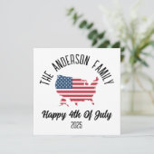 独立記念日パーソナライズされた名 シーズンカード (スタンド正面)