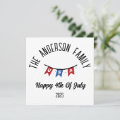 独立記念日パーソナライズされた名 シーズンカード (スタンド正面)