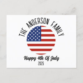 独立記念日パーソナライズされた名 シーズンポストカード
