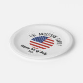 独立記念日パーソナライズされた名 ペーパープレート (アングル)