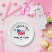 独立記念日パーソナライズされた名 ペーパープレート (パーティー)