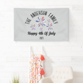 独立記念日パーソナライズされた名 横断幕 (インサイチュ)