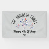 独立記念日パーソナライズされた名 横断幕 (横)