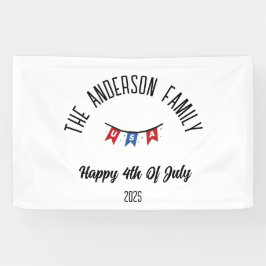 独立記念日パーソナライズされた名 横断幕