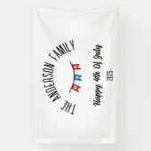 独立記念日パーソナライズされた名 横断幕 (縦)