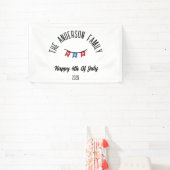 独立記念日パーソナライズされた名 横断幕 (インサイチュ)