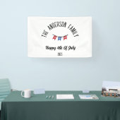 独立記念日パーソナライズされた名 横断幕 (トレードショー)