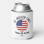 独立記念日パーソナライズされた名 缶クーラー (缶裏面)