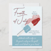 独立記念日パーティーのご案内 招待状 (正面)