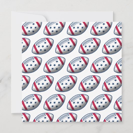 独立記念日パーティーサッカー 招待状 (裏面)