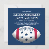 独立記念日パーティーサッカー 招待状 (正面)