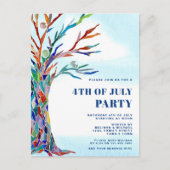 独立記念日パーティー招待状ポストカード インビテーションポストカード (正面)