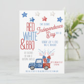 独立記念日パーティー招待状 招待状 (スタンド正面)