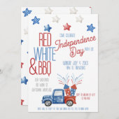 独立記念日パーティー招待状 招待状 (正面/裏面)