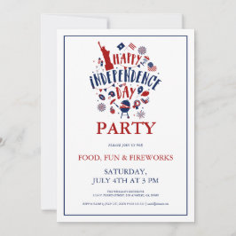 独立記念日パーティー招待状 招待状