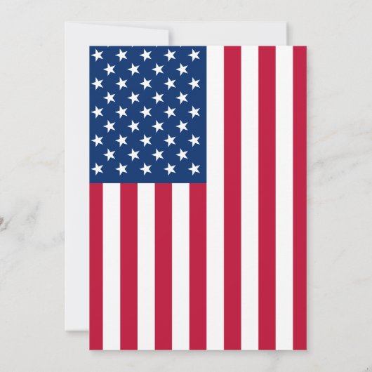 独立記念日パーティー 愛国的な赤白青 招待状 (裏面)