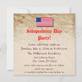 独立記念日パーティー 招待状 (正面)