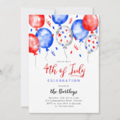 独立記念日パーティー 招待状 (正面)