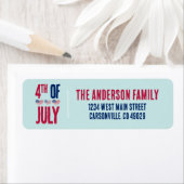 独立記念日パーティー 返送先住所 ラベル (インサイチュ)