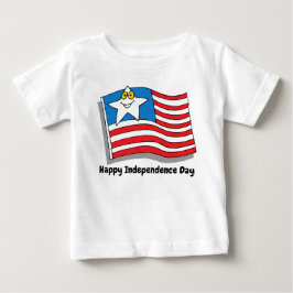 独立記念日フラグ ベビーTシャツ