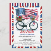 独立記念日ブロックパレード招待状 招待状 (正面/裏面)