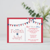 独立記念日ベイビーシャワー 招待状 (スタンド正面)