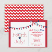 独立記念日ベイビーシャワー 招待状 (正面/裏面)