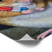 独立記念日マウスNo. 2水彩アート8x10 ポスター (角)