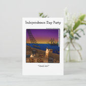 独立記念日ユーモアパーティの招待状 招待状 (スタンド正面)
