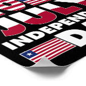 独立記念日ラブリベリア国旗7月2日 ポスター (角)