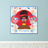 独立記念日ヴィンテージ拡張キャンバス印刷 キャンバスプリント (インサイチュ (ウッドフロア))