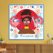 独立記念日ヴィンテージ拡張キャンバス印刷 キャンバスプリント (インサイチュ (リビング))