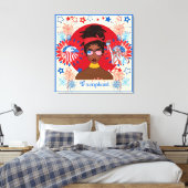 独立記念日ヴィンテージ拡張キャンバス印刷 キャンバスプリント (インサイチュ (寝室))