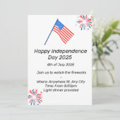 独立記念日招待状 招待状 (スタンド正面)