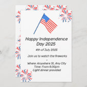 独立記念日招待状 招待状 (正面/裏面)