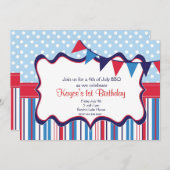 独立記念日招待状 招待状 (正面/裏面)