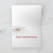 独立記念日擦り切れた旗 カード (内部)