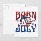 独立記念日生まれ ポストカード (正面/裏面)