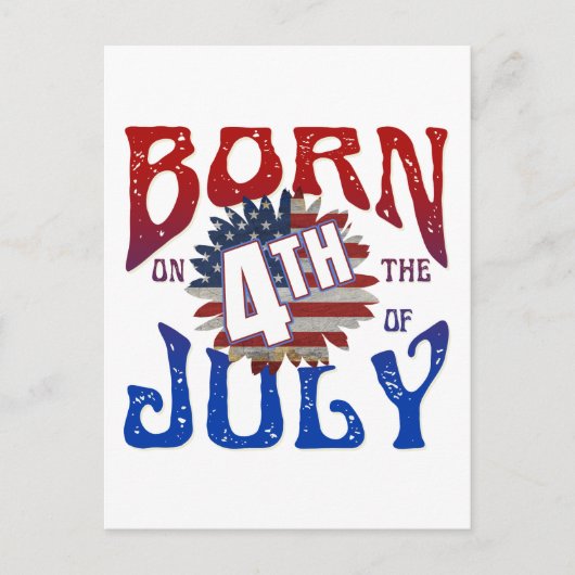 独立記念日生まれ ポストカード (正面)