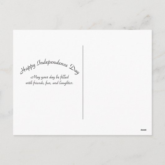 独立記念日赤白青愛国心 シーズンポストカード (裏面)