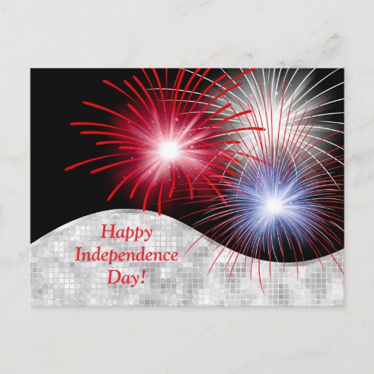 独立記念日赤白青愛国心 シーズンポストカード (正面)
