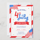 独立記念日ＢＢＱパーティー 招待状 (正面)