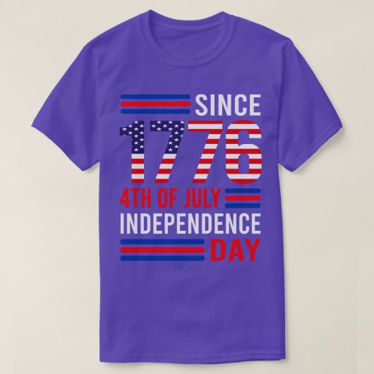 独立記念日1776年4月より Tシャツ (デザイン正面)