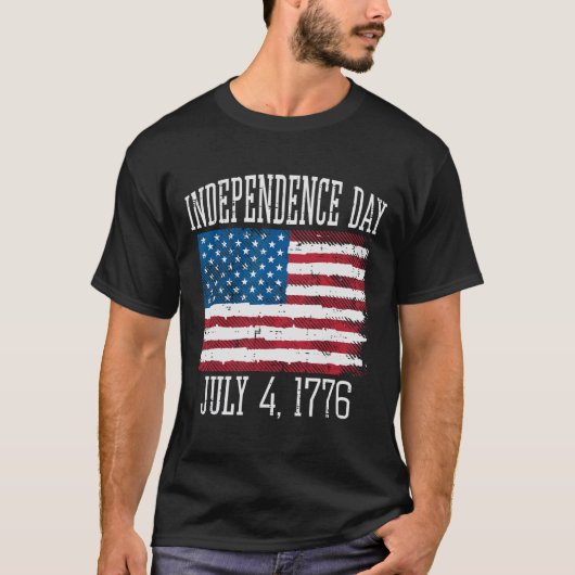 独立記念日1776年7月4日7月アメリカ男性 Tシャツ (正面)