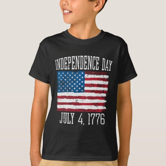独立記念日1776年7月4日7月アメリカ男性 Tシャツ (正面)